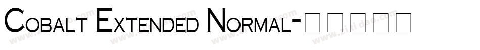 Cobalt Extended Normal字体转换